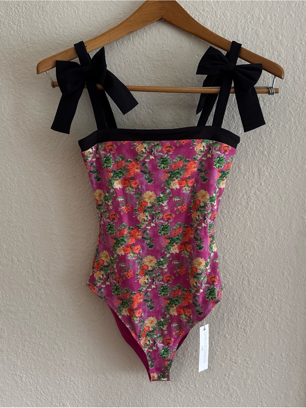 NWT Caroline Constas One Piece Floral Swim Suit XXS Retails $275